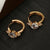 1 Pair Shiny Heart Shape Titanium Steel Plating Inlay Zircon 18k Gold Plated Hoop Earrings