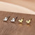 1 Pair Simple Style Animal Butterfly Sterling Silver Ear Studs