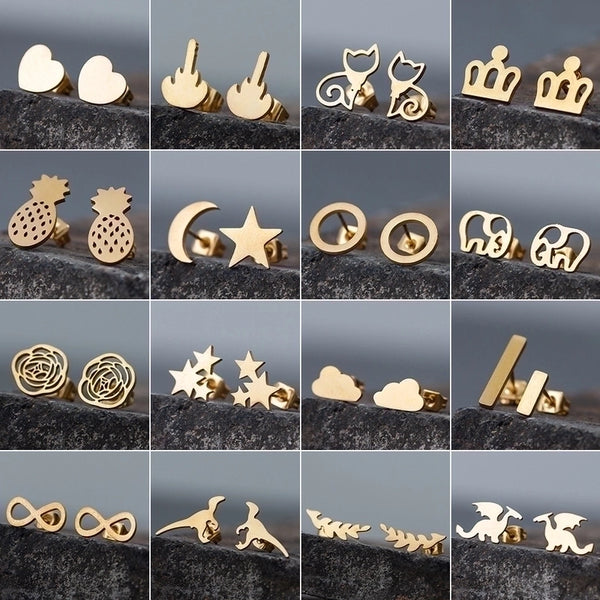 Plating Stainless Steel Ear Studs