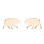 1 Pair Simple Style Animal Titanium Steel Plating Ear Studs