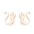 1 Pair Simple Style Animal Titanium Steel Plating Ear Studs