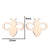 1 Pair Simple Style Animal Titanium Steel Plating Ear Studs