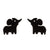 1 Pair Simple Style Animal Titanium Steel Plating Ear Studs