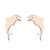 1 Pair Simple Style Animal Titanium Steel Plating Ear Studs