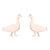 1 Pair Simple Style Animal Titanium Steel Plating Ear Studs