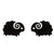 1 Pair Simple Style Animal Titanium Steel Plating Ear Studs