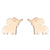 1 Pair Simple Style Animal Titanium Steel Plating Ear Studs