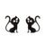 1 Pair Simple Style Animal Titanium Steel Plating Ear Studs