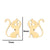 1 Pair Simple Style Animal Titanium Steel Plating Ear Studs