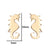 1 Pair Simple Style Animal Titanium Steel Plating Ear Studs