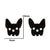 1 Pair Simple Style Animal Titanium Steel Plating Ear Studs