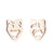 1 Pair Simple Style Apple Irregular Stainless Steel Ear Studs