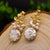 1 Pair Simple Style Bee Pearl Inlay Pearl Zircon Drop Earrings