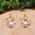 1 Pair Simple Style Bee Pearl Inlay Pearl Zircon Drop Earrings