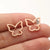 1 Pair Simple Style Butterfly Plating Hollow Out Stainless Steel Ear Studs