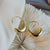 1 Pair Simple Style C Shape Plating Copper 18k Gold Plated Earrings