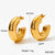 1 Pair Simple Style C Shape Plating Stainless Steel 14k Gold Plated White Gold Plated Gold Plated Ear Studs