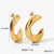 1 Pair Simple Style C Shape Plating Stainless Steel 14k Gold Plated White Gold Plated Gold Plated Ear Studs