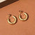 1 Pair Simple Style C Shape Plating Stainless Steel 18k Gold Plated Ear Studs