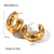 1 Pair Simple Style C Shape Plating Stainless Steel 18k Gold Plated Ear Studs