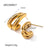 1 Pair Simple Style C Shape Plating Stainless Steel 18k Gold Plated Ear Studs