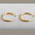 1 Pair Simple Style C Shape Plating Titanium Steel 18k Gold Plated Ear Studs