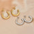 1 Pair Simple Style C Shape Plating Titanium Steel Ear Studs