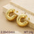 1 Pair Simple Style C Shape Solid Color Plating Titanium Steel Gold Plated Ear Studs