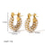 1 Pair Simple Style Circle Donuts Polishing Plating Inlay Stainless Steel Zircon 18k Gold Plated Ear Studs