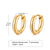 1 Pair Simple Style Circle Plating Stainless Steel 18k Gold Plated Earrings