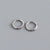 1 Pair Simple Style Circle Plating Sterling Silver Hoop Earrings