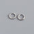 1 Pair Simple Style Circle Plating Sterling Silver Hoop Earrings