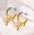 1 Pair Simple Style Classic Style C Shape Plating Titanium Steel Drop Earrings