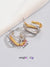 1 Pair Simple Style Classic Style Solid Color Layered Plating Titanium Steel 18k Gold Plated Gold Plated Ear Studs