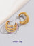 1 Pair Simple Style Classic Style Solid Color Layered Plating Titanium Steel 18k Gold Plated Gold Plated Ear Studs