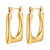 1 Pair Simple Style Classic Style Solid Color Plating Stainless Steel Gold Plated Earrings