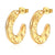 1 Pair Simple Style Classic Style Solid Color Plating Stainless Steel Gold Plated Earrings