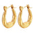 1 Pair Simple Style Classic Style Solid Color Plating Stainless Steel Gold Plated Earrings