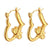 1 Pair Simple Style Classic Style Solid Color Plating Stainless Steel Gold Plated Earrings