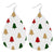 1 Pair Simple Style Classic Style Streetwear Christmas Tree Water Droplets Snowflake Pu Leather Drop Earrings