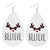 1 Pair Simple Style Classic Style Streetwear Christmas Tree Water Droplets Snowflake Pu Leather Drop Earrings