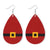 1 Pair Simple Style Classic Style Streetwear Christmas Tree Water Droplets Snowflake Pu Leather Drop Earrings