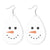 1 Pair Simple Style Classic Style Streetwear Christmas Tree Water Droplets Snowflake Pu Leather Drop Earrings