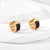 1 Pair Simple Style Color Block Inlay Stainless Steel Zircon Earrings