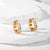 1 Pair Simple Style Color Block Inlay Stainless Steel Zircon Earrings