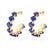 1 Pair Simple Style Commute Color Block Inlay Stainless Steel Zircon Earrings