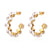 1 Pair Simple Style Commute Color Block Inlay Stainless Steel Zircon Earrings