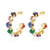 1 Pair Simple Style Commute Color Block Inlay Stainless Steel Zircon Earrings