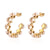 1 Pair Simple Style Commute Color Block Inlay Stainless Steel Zircon Earrings