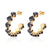 1 Pair Simple Style Commute Color Block Inlay Stainless Steel Zircon Earrings